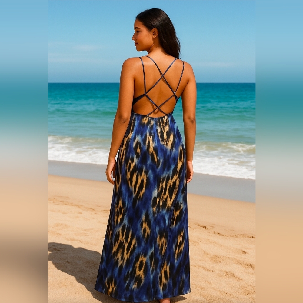 Plus Size Floor Length Maxi Dress SZ 3XL